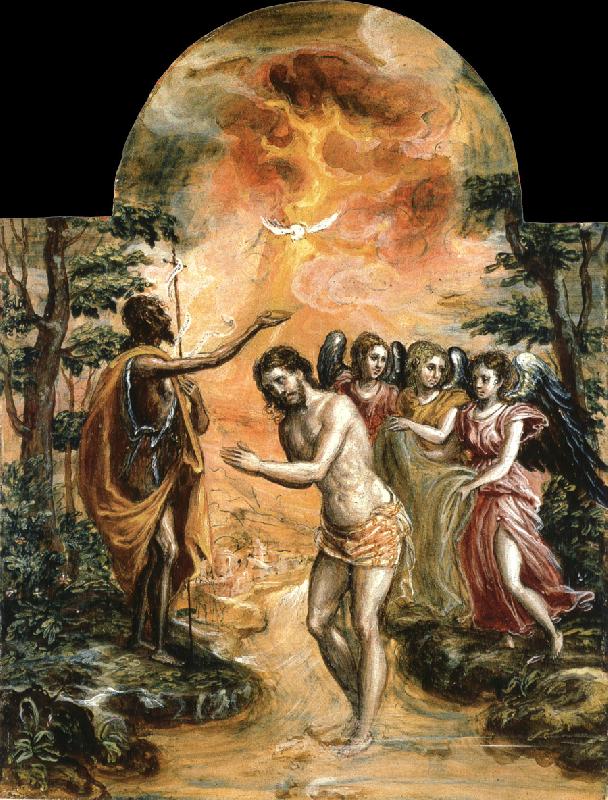 El Greco The Baptism of Christ Germany oil painting art